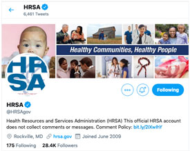 HRSA Twitter Example